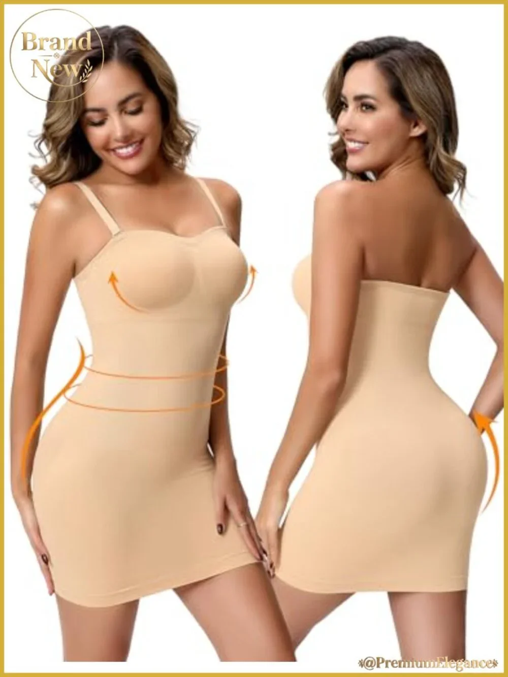 Strapless Shapewear Slip for Women Tummy Control Full Slip